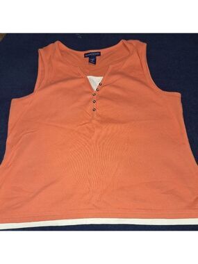 Karen Scott Tank Top Large Coral